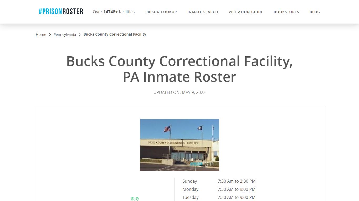 Bucks County Correctional Facility, PA Inmate Roster