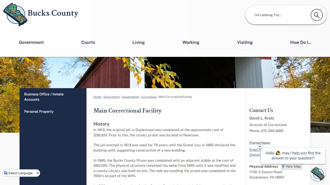 Correctional Facility | Bucks County, PA